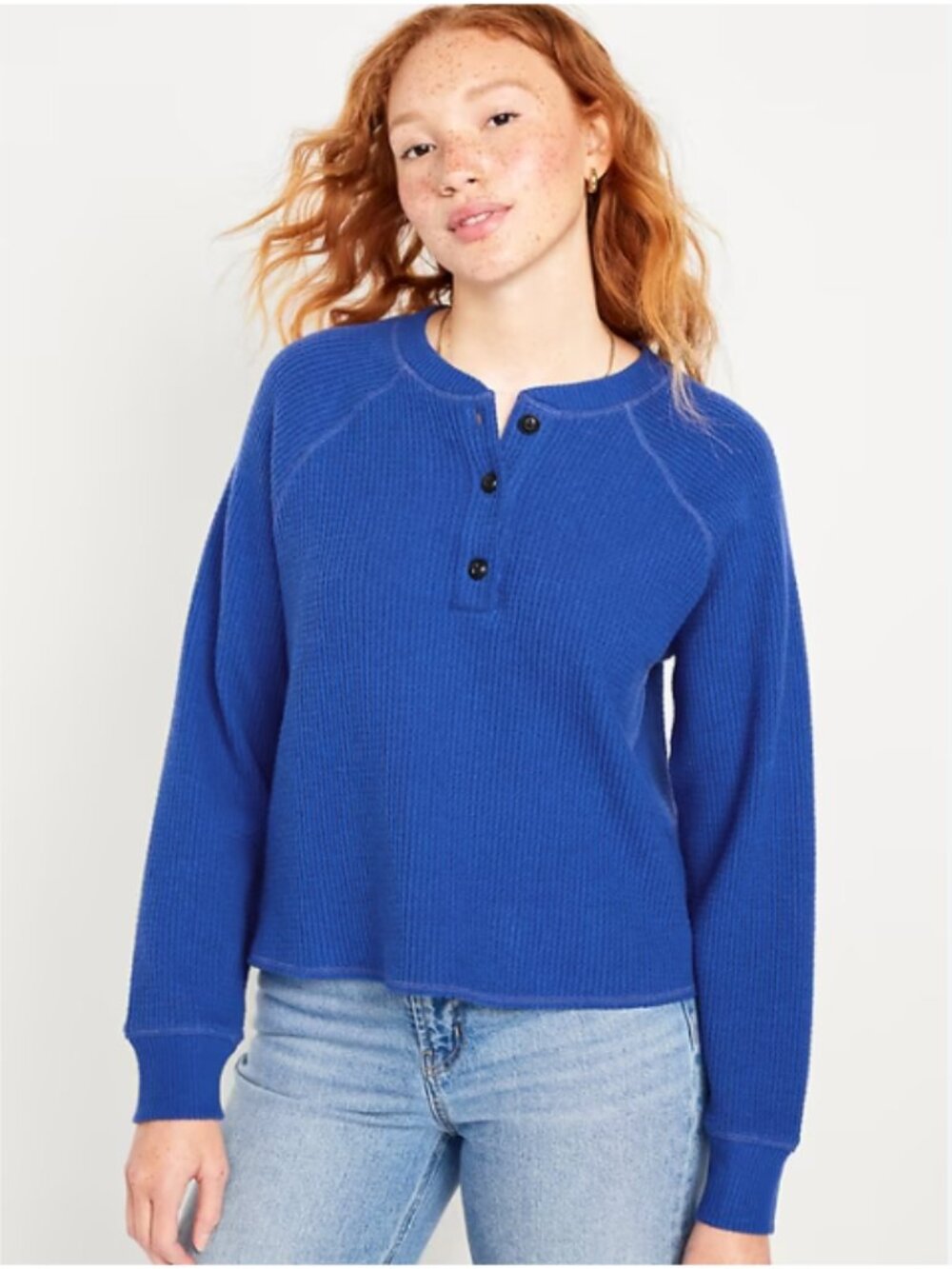 Plush-Knit Long-Sleeve T-Shirt
